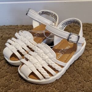 Toddler Girls Falls Creek White Fisherman Sandals Size 5 6 7 8 9 10 NWT Velcro